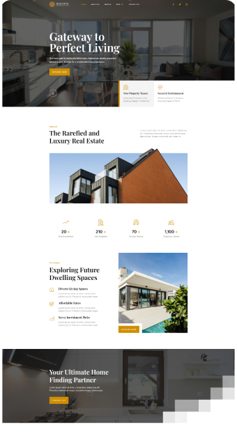 Mẫu website Bất Động Sản 02