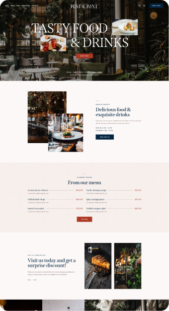 Mẫu website F&B 02