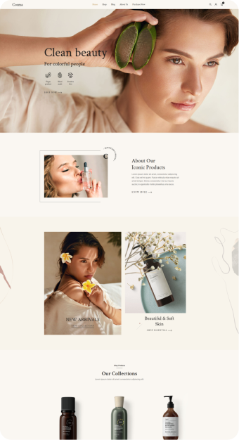 Mẫu website Mỹ Phẩm 01