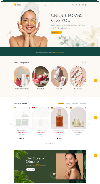 Mẫu website Mỹ Phẩm 05